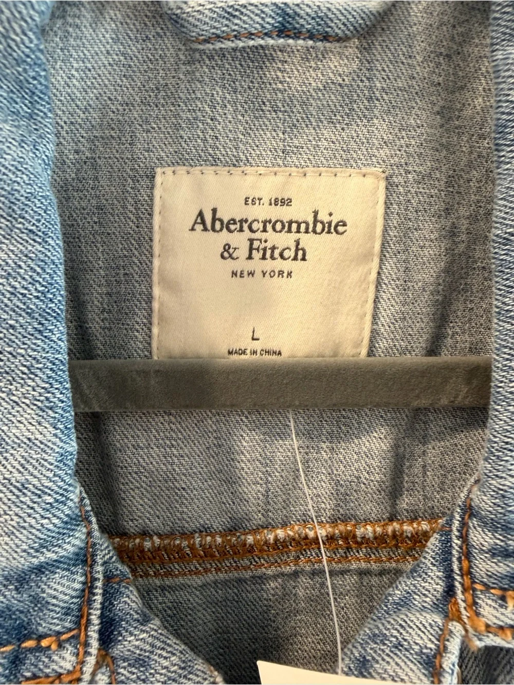 Abercrombie & Fitch Light Blue Denim Vest - Sleeveless Jacket